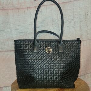 Black Weaved Handbag